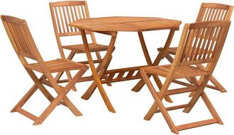 vidaXL Juego De Comedor De Jard&iacute;n 5 Piezas Madera Maciza De Acacia Vidaxl