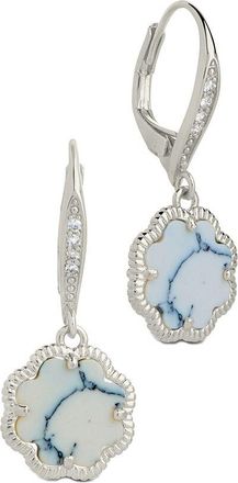 Sterling Forever Rose Petal Short Drop Earrings