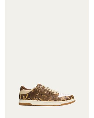 Amiri Python-Printed Leather Low-Top Sneakers