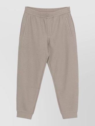 Emporio Armani cotton blend sweatpants textured fabric pockets