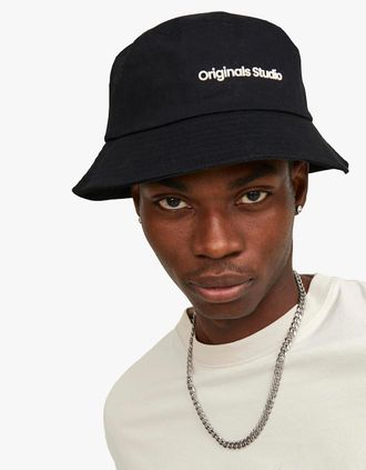 Jack & Jones Mens Jack & Jones VESTERBRO Mens Bucket Hat Black - Size: ONE-SIZE