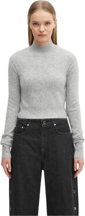 Sportmax Truien & Vesten, Dames, Grijs, S, Kasjmier, Gubbio Sweater