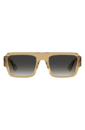 Moschino 54mm Gradient Flat Top Sunglasses in Champagne/Dark Grey Sf at Nordstrom
