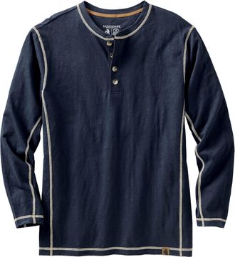 Legendary Whitetails Mens Maverick Slub Henley Shirt, Navy, 3XL Long