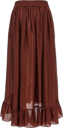 Zimmermann Womens Bordeaux Silk Mini Skirt