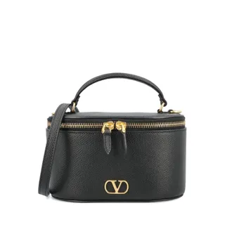Valentino Garavani Vlogo Signature Leather Vanity Case