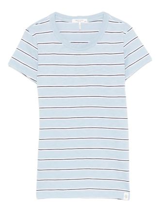 Rag & Bone Slub gestreept T-shirt - Blauw