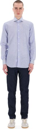 Barba Striped Cotton-Linen Tailored Shirt Cult Line