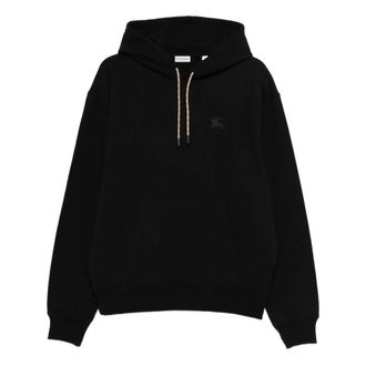 Burberry Reilly Chk Pch Hoodie - Heren - Hoodies - Zwart - S - Katoen - Hoodies & sweatvesten