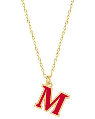 Gabi Rielle Love In Bloom 14K Over Silver M Initial Necklace