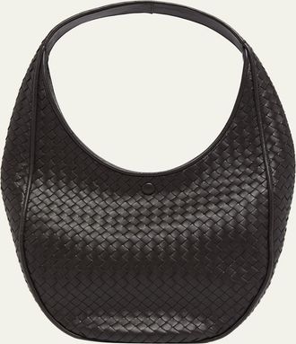 Bottega Veneta Ovetto Oval Leather Shoulder Bag