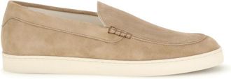 Brunello Cucinelli Beige Suede Loafers