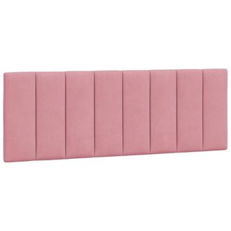vidaXL Cabecero De Cama Acolchado Hanko Terciopelo Rosa 120 Cm Vidaxl