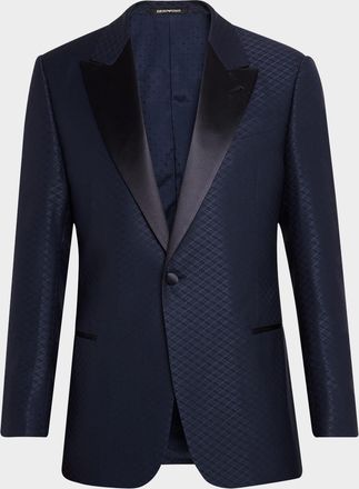 Emporio Armani Mens Geo Jacquard Dinner Jacket