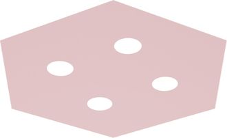Lumicom Lumicom - River Hex 4x Plaf&oacute;n Monocolor Mate