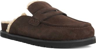 Dune London Goldy Faux Shearling Mule in Brown at Nordstrom, Size 8Us