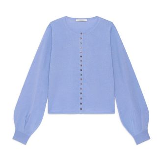 Maliparmi Cardigans, female, Blue, Size: XS New Merinos Blend Cardigan