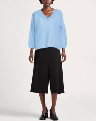 ottod'Ame Mohair V-Neck Sweater In Light Blue