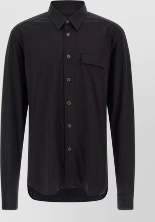 Kiton buba shirt long sleeves straight cut chest pocket