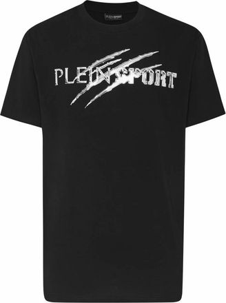 Plein Sport T-Shirt Ronde Hals Ss Chrome - Heren - Sport - Zwart - Maat: M Katoen