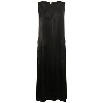 Toteme Elegant Long Dress - female - Tot&ecirc;Me - Midi Dresses - Black - 2XS - Dresses