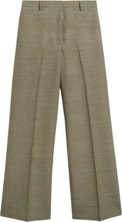 Momoni Aron Tailored Cigarette Broeken - Dames - Wijde Broeken - Groen - S - Katoen - Broeken