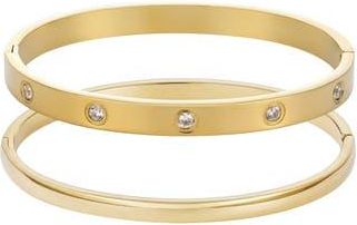 Adornia Set of 2 Bangle Bracelets in Gold at Nordstrom Rack