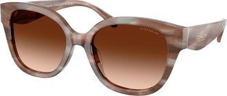 Coach HC8438U CBY94 590174 Womens Sunglasses Brown Size 56