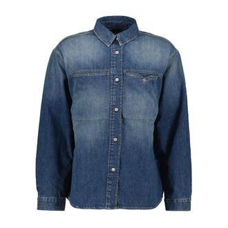 Replay Dames, Blouses & Shirts, Blauw, Maat: XL Denim