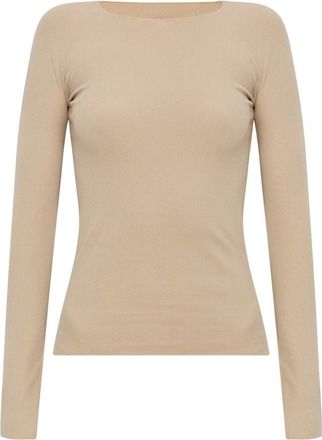Jil Sander Long Sleeve Top - Dames - Longsleeves - Beige - L - Tops