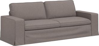 vidaXL Sof&aacute; Taup&eacute; 222 X 80 X 82 Cm Tela Vidaxl