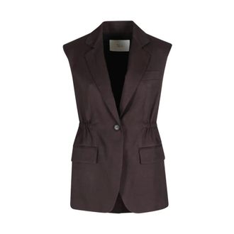 Tela Vests, female, Brown, Size: XS Felce Vest