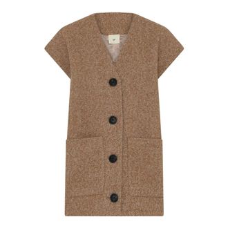 Julie Fagerholt - Heartmade Vests, female, Brown, Size: S Vests