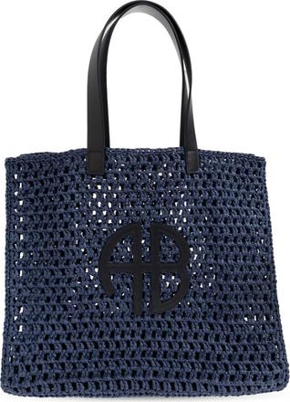 Anine Bing Grote Rio Shopper Tas - Dames - Shoppers - Blauw - ONE Size - Leer - Tassen