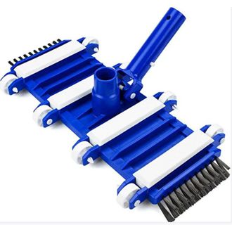 OEM Escoba Rectangular Con Peso De 8 Ruedas - Limpia El Fondo De La Piscina - Cepillos Laterales - Apta Para Todo Tipo De Suelos