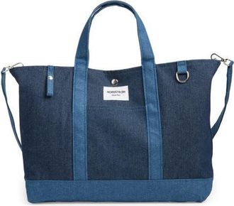 Nordstrom Large 125th Anniversary Structured Tote in Dark Denim Wash at Nordstrom