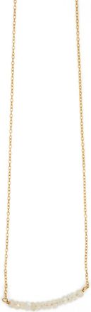 A Blonde and Her Bag Michelle Bar Demi Fine Necklace in Moonstone