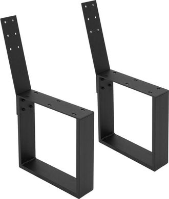 ML Design Set 2 Gambe Base Panchina 40 x 78,5 cm Struttura Panca da Giardino Parco in Acciaio Verniciato a Polvere Nero con Schienale Piedi di Ricambio Telaio