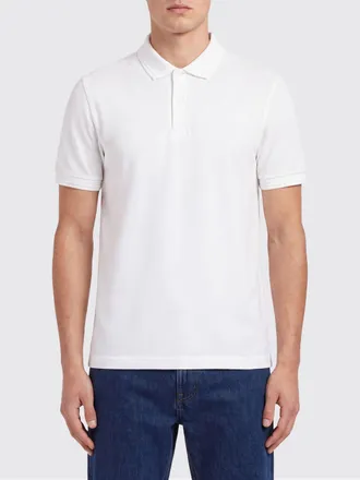 Fred Perry Polo in cotone con colletto a righe e logo ricamato tono su tono