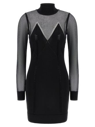 Elisabetta Franchi Black Transparencies Dress