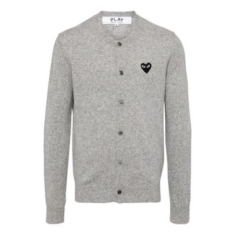 Comme Des Gar&ccedil;ons (WMNS) COMME des GARCONS PLAY FW25 Black Emblem Cardigan Black AX-N023-051-2