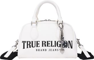 True Religion Bombe Logo Satchel in White at Nordstrom Rack
