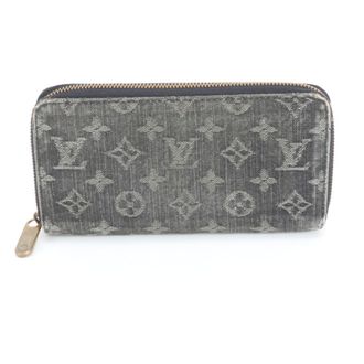 Louis Vuitton Black Noir Monogram Denim Long Wallet (Bi-Fold) (Pre-Owned)