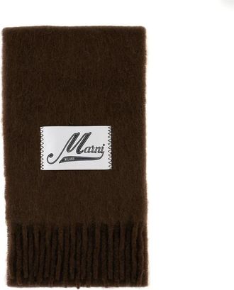 Marni Accessoires, Dames, Bruin, ONE Size, Winter Sjaal