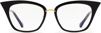 Dita Eyewear Rebella Bold Cat-Eye Eyeglasses with Gold Accents