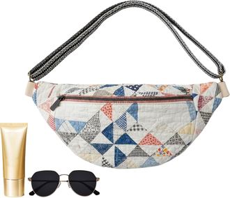 Generic Quilted Bag - Handmade Quilted Storage Pouch,Bohemian Fabric Shoulder Bag Vintage Purse,for Daily Hiking Climbing Cycling Riding Fishing Camping Picni