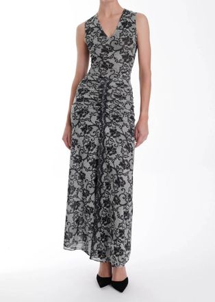 Karina Grimaldi Pilar Lace Maxi Dress In Black Lace