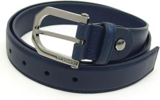 Bulgari Pre-owned Leather belts - Dames - Vintage Accessoires - Blauw - ONE Size - Vintage