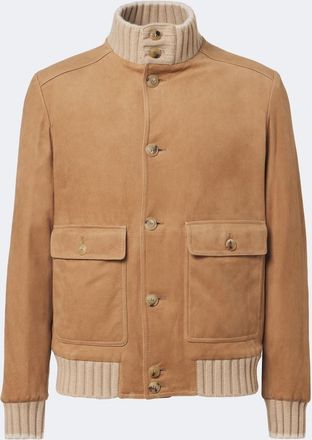 Fedeli Giacca in suede con cashmere