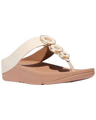 FitFlop FitFlop Fino Resin Hoop Leather Toe Post Sandal